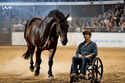 Un adolescent paralysé entre dans l’arène ! Ce que l’étalon sauvage a fait ensuite a laissé tout le monde en larmes… |DD