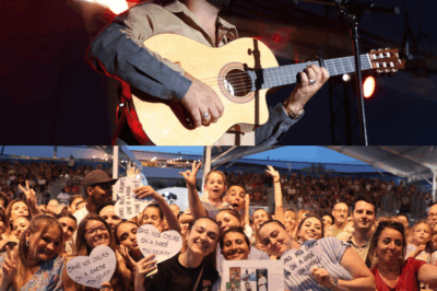 “Kendji Girac enflamme la plage de Cousteau pour ses 10 ans de carrière : un concert explosif au profit de trois associations, entre hits incontournables et solidarité !” (  Images réelles )