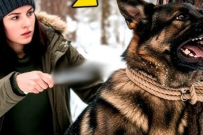 “Incrível! Ao Encontrar um Cão Pastor Alemão K9 Amarrado a uma Árvore, Mulher Descobre Algo Que Ninguém Esperava – O Mundo Nunca Mais Será o Mesmo!”