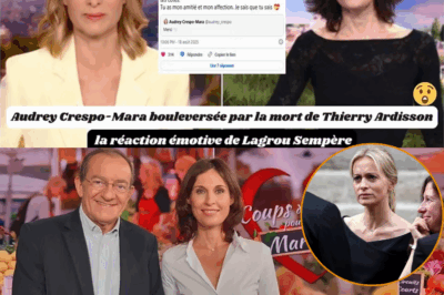 💔 Un lien né dans la douleur : Audrey Crespo-Mara trouve du réconfort auprès d’une consœur journaliste, marquée elle aussi par la même épreuve. Deux parcours brisés qui se croisent et s’unissent dans une solidarité bouleversante.