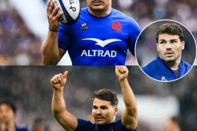 Le rugbyman star Antoine Dupont et la chanteuse mystérieuse aperçus dans une étreinte nocturne : passion brûlante, coup de foudre ou scandale qui pourrait bouleverser le monde du sport et de la musique ?