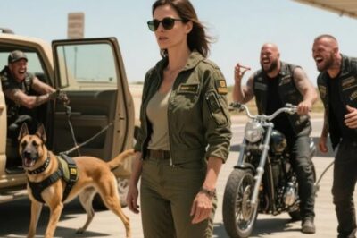 “Des Motards Ont Osé Se Moquer de la Mauvaise Femme — En Un Instant, Ses Chiens Militaires Ont Réagi D’une Façon Incroyablement Terrifiante ! Ce Qui S’est Passé Ensuite Va Vous Étonner ! Comment Des Hommes Prêts à Tout Ont Été Réduits au Silence en Quelques Secondes Par Des Chiens Militaires Hautement Entraînés. Ce Moment De Tension Imprévu A Dévoilé une Réaction Explosive et Effrayante Qui a Ébranlé Tout le Monde autour d’eux. Découvrez Comment une Femme Peu Imposante a Détourné le Risque en Un Clin d’Œil avec l’Aide de Ses Imposants Chiens de Guerre !”