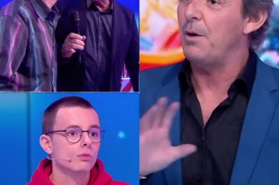 Un rire qui se fige, une remarque qui dérape, et soudain l’ambiance chavire : sur le plateau des 12 Coups de Midi, Jean-Luc Reichmann, d’ordinaire si bienveillant, stoppe net Émilien, son champion adoré, après une blague jugée de trop ; le silence glacial qui s’installe, le sourire forcé, les regards fuyants du public, tout cela alimente les rumeurs — simple recadrage professionnel ou tension bien plus profonde entre l’animateur et le prodige ? Les réseaux sociaux s’enflamment déjà et les fans cherchent des indices cachés… une scène qui pourrait changer l’image d’Émilien à jamais.