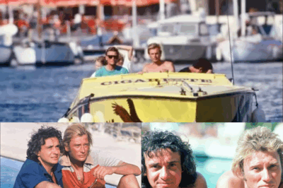 Tropez avec son père Johnny Hallyday