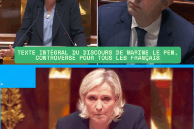 Réprimande proposée : Texte intégral du discours de Marine Le Pen, controversé pour tous les Français