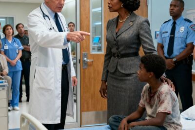 Une médecin raciste a refusé de soigner le fils d’un PDG noir, lançant avec mépris : « Cet hôpital huppé n’est pas pour les Noirs pauvres », avant d’appeler la sécurité pour les faire expulser. Quelques heures plus tard, la vérité sur sa véritable identité a provoqué un véritable choc au sein de l’hôpital.