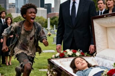 « Ouvrez le cercueil ! Votre fille est encore en vie ! » Le jeune homme noir sans abri courut vers le cercueil et murmura un secret qui laissa le milliardaire stupéfait.