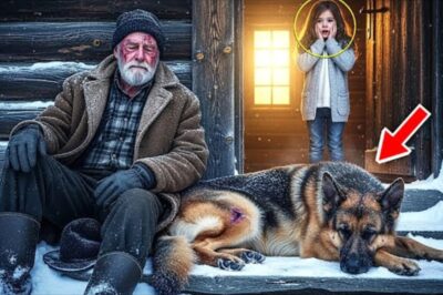 Une fillette bouleversée en découvrant un vieil homme agonisant et son chien devant sa porte – Le geste de la fillette fait fondre des milliers de cœurs.
